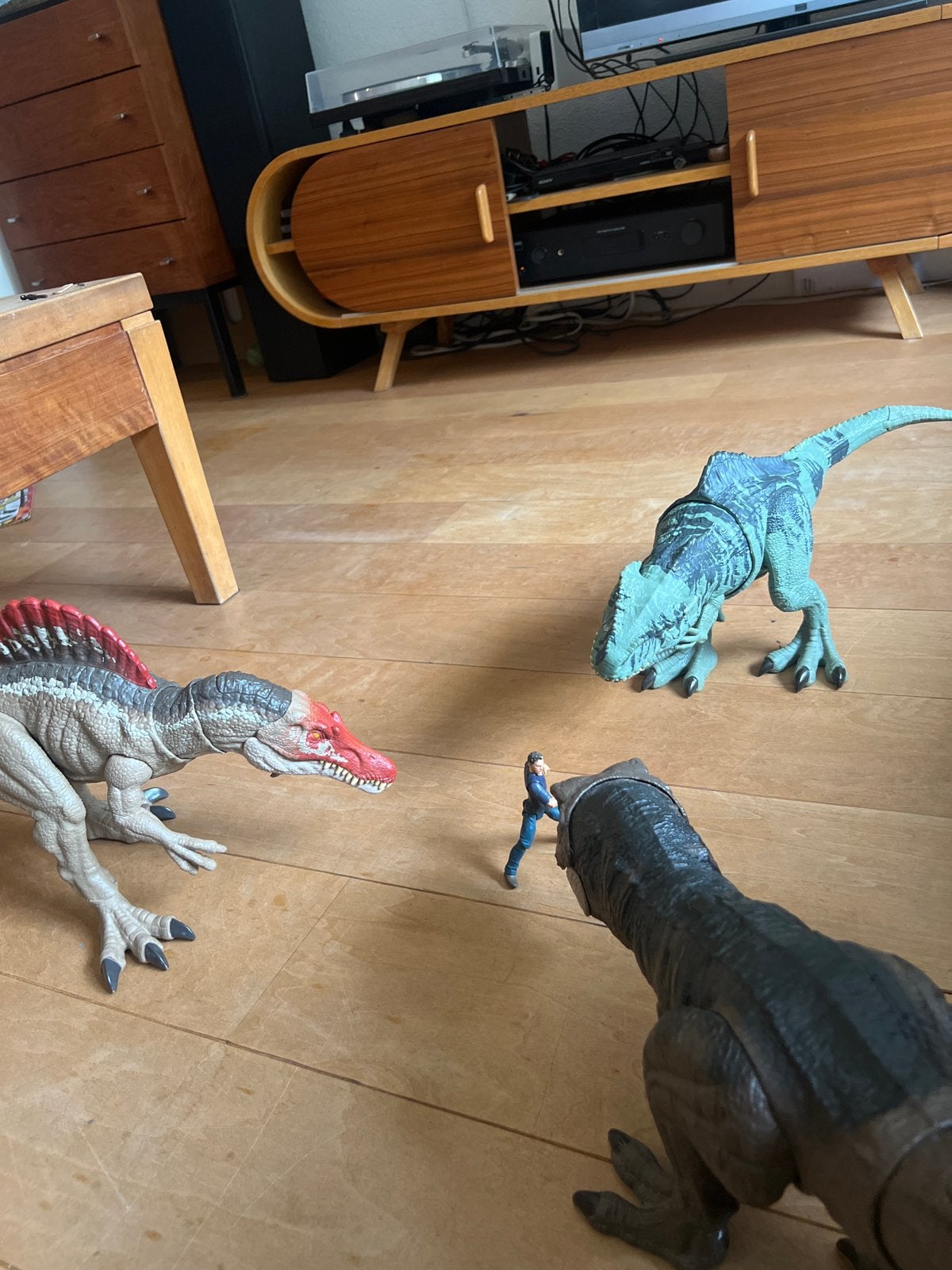 Jurassic World Dinosaurus Speelgoed Set met T-Rex en Spinosa, Ophalen of Verzenden, Zo goed als nieuw
