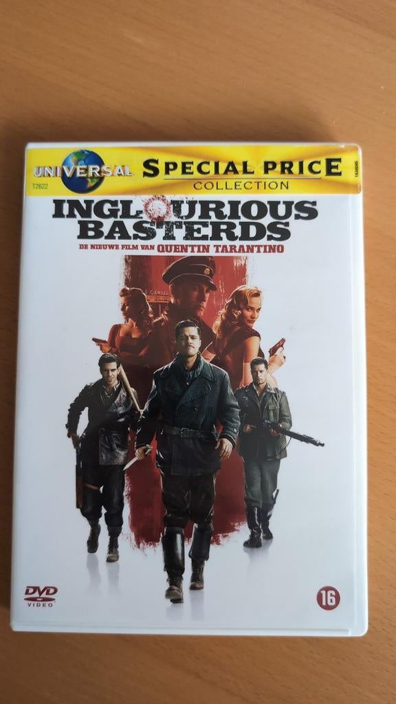 Inglourious Basterds DVD - Quentin Tarantino, Vanaf 16 jaar, Ophalen of Verzenden, Gebruikt, Oorlog