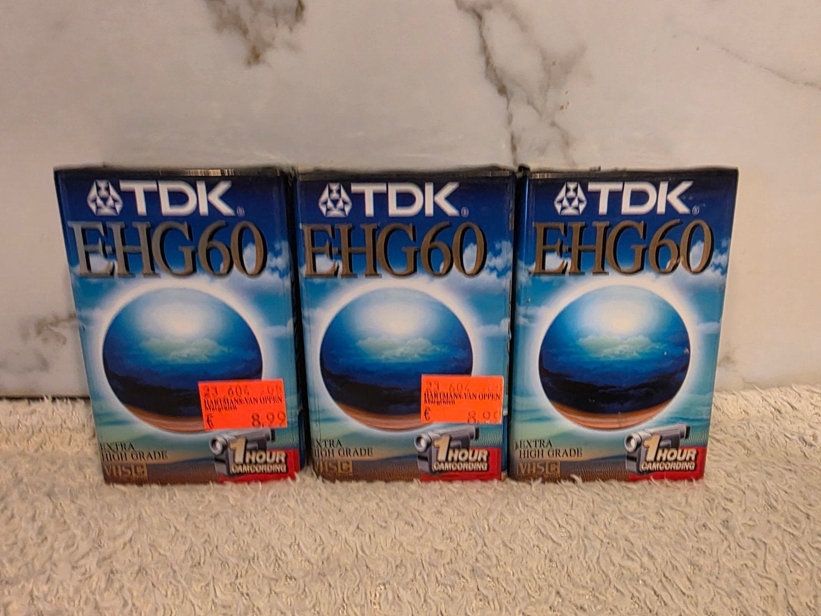 3x TDK E-HG60 VHS-C Videoband NOS Nieuw in Verpakking, Ophalen of Verzenden, Nieuw, Videoband
