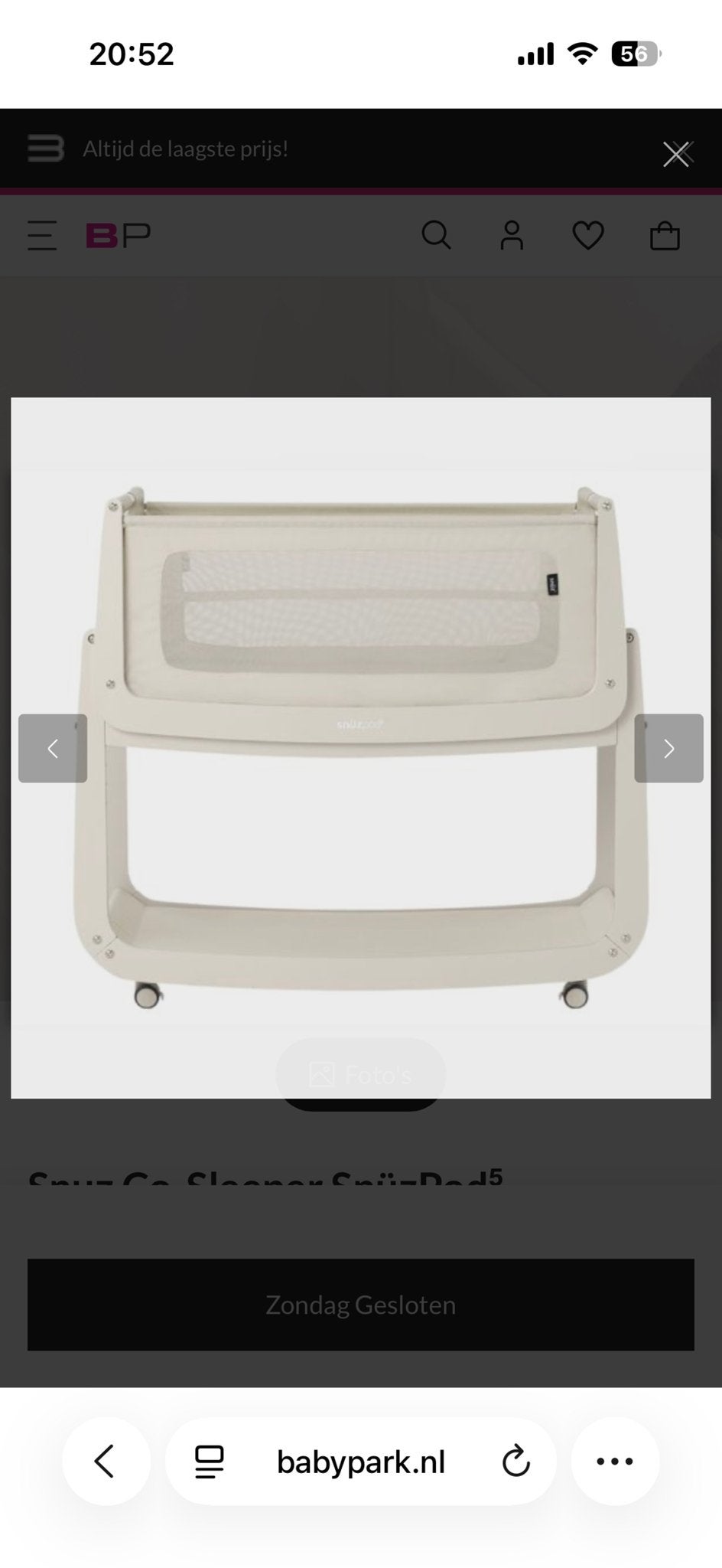 SnuzPod Co-Sleeper inclusief beddengoed - Zo goed als nieuw, Ophalen, Zo goed als nieuw, Wieg