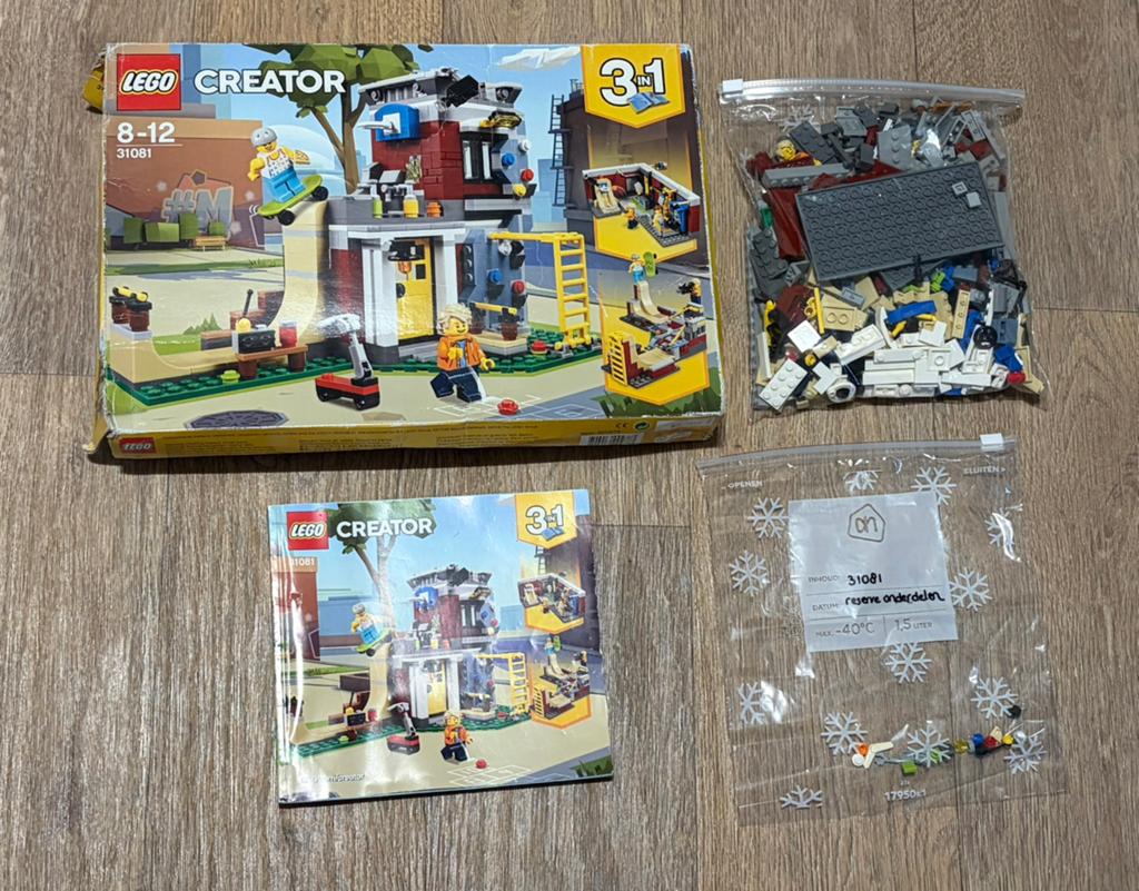 Lego Creator set 31081 Modulair skatehuis incl. doos, Lego, Compleet, Ophalen of Verzenden, Zo goed als nieuw