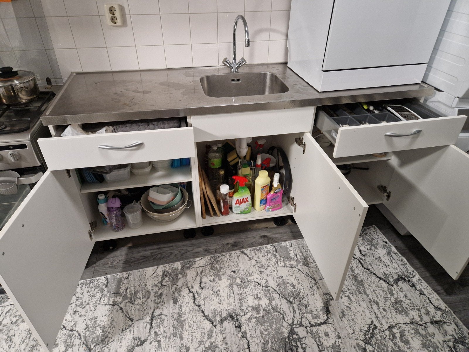 Bribus Keuken 180 cm met onder- en bovenkasten, Ophalen of Verzenden