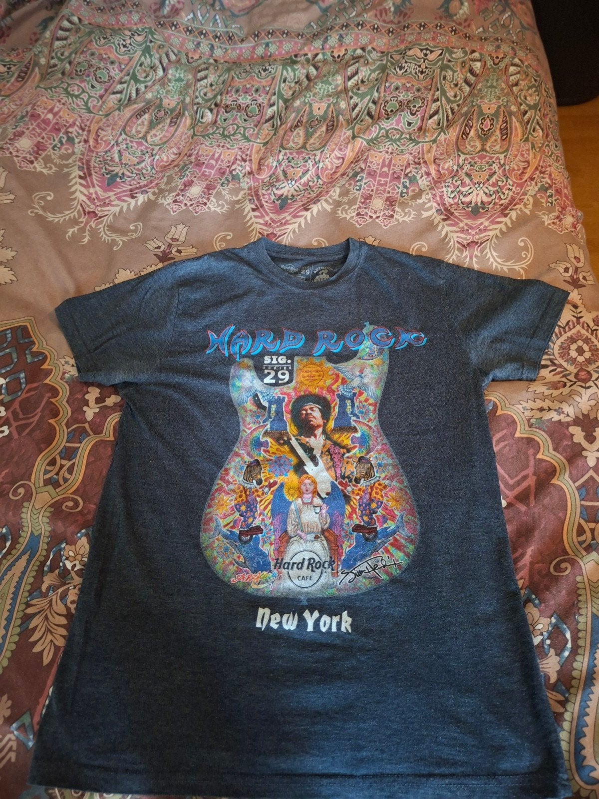 vintage hard rock cafe Jimi Hendrix shirt, Ophalen of Verzenden, Zwart
