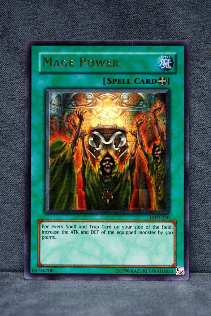 Yu-Gi-Oh! Mage Power LON-050 Ultra Rare NM, Ophalen of Verzenden, Zo goed als nieuw, Losse kaart, Foil