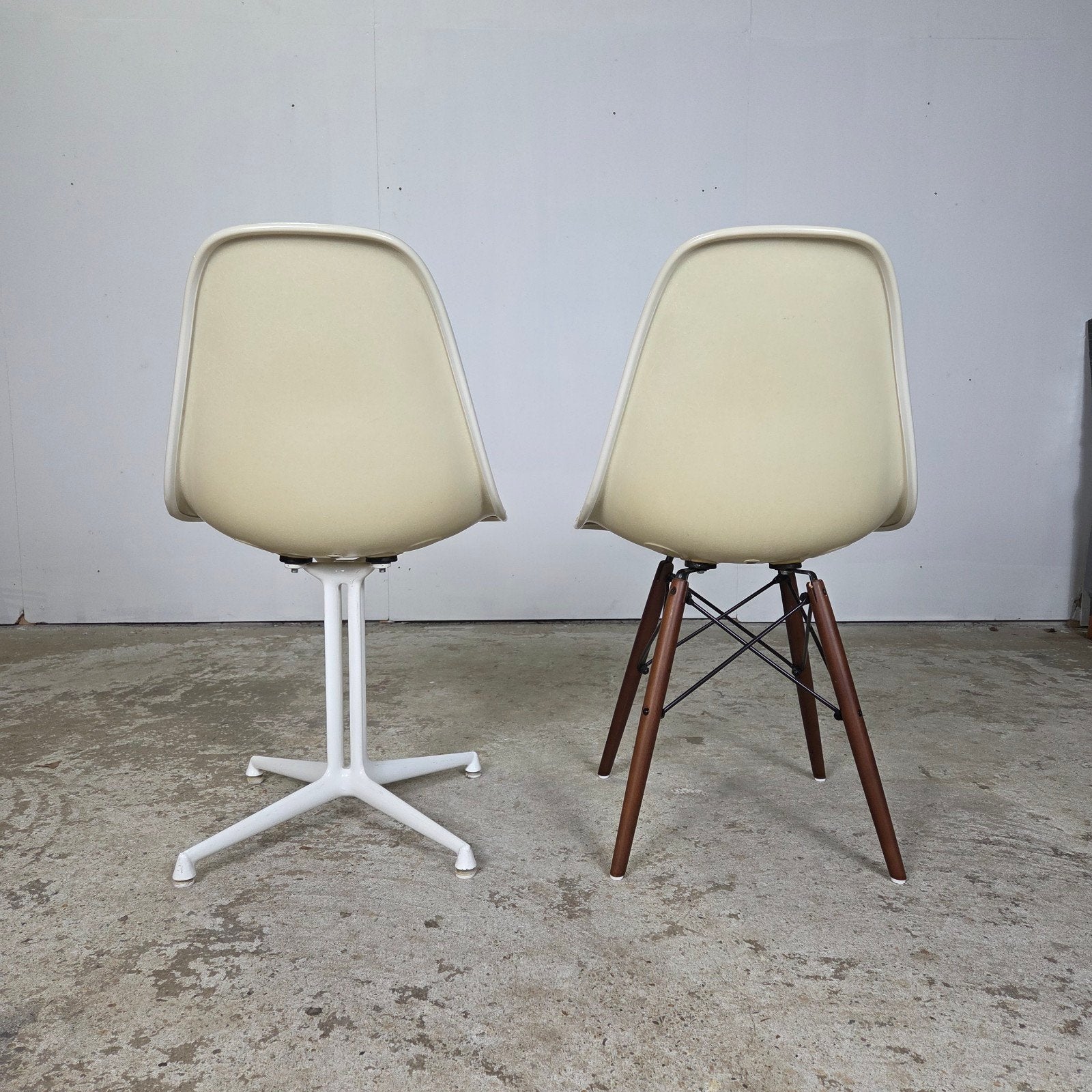 Eames Herman Miller, Fehlbaum stoelen fiberglass vintage, Ophalen, Gebruikt, Twee, Bruin