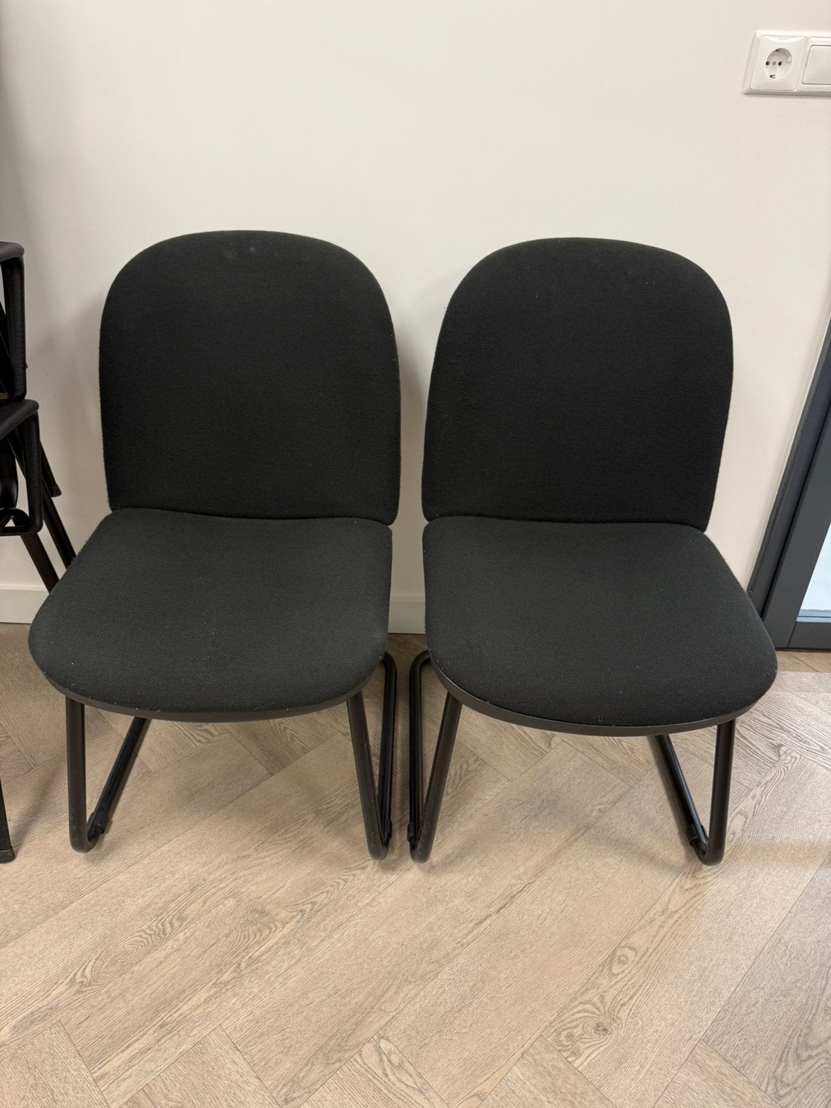 Vergaderstoelen 2 stuks, Ophalen, Gebruikt, Twee, Zwart