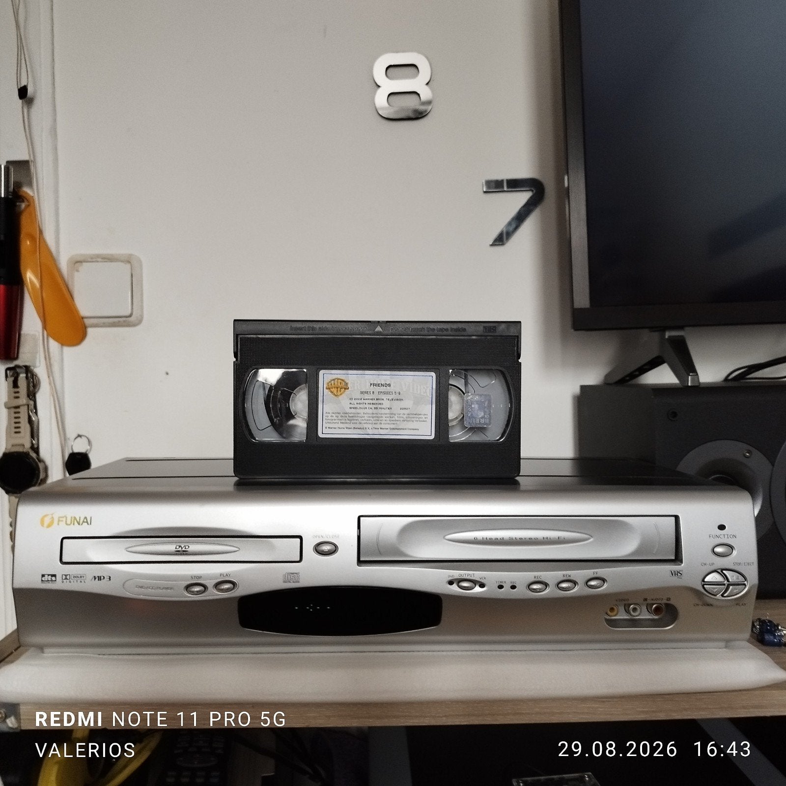FUNAI DVD/CD player -VHS video recorder., Audio, Tv en Foto, Dvd-spelers, Ophalen of Verzenden, Zo goed als nieuw, Dvd-speler
