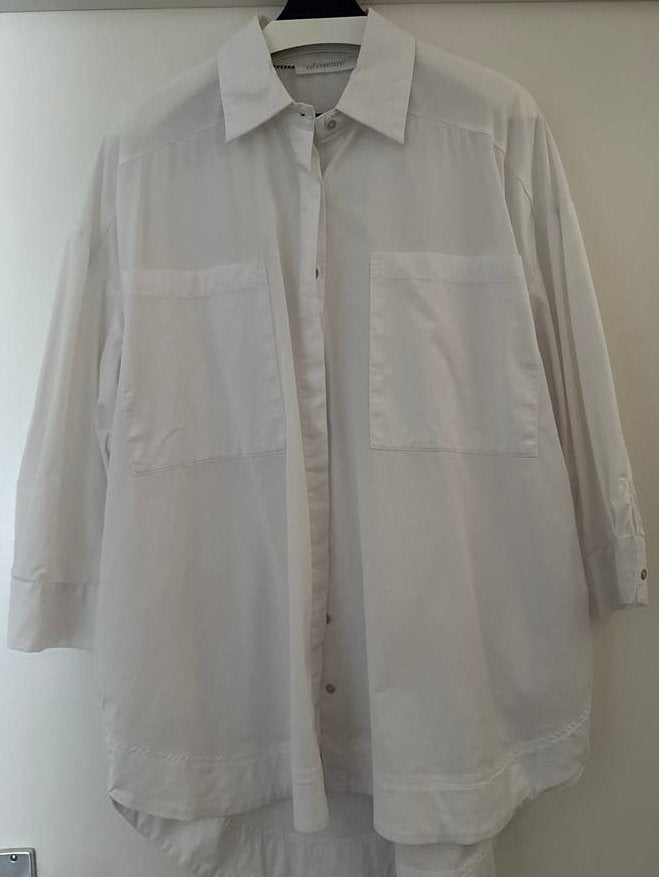 Co'Couture Witte Katoenen Crisp Pocket Blouse Maat M, Ophalen of Verzenden, Zo goed als nieuw, Maat 38/40 (M), Wit