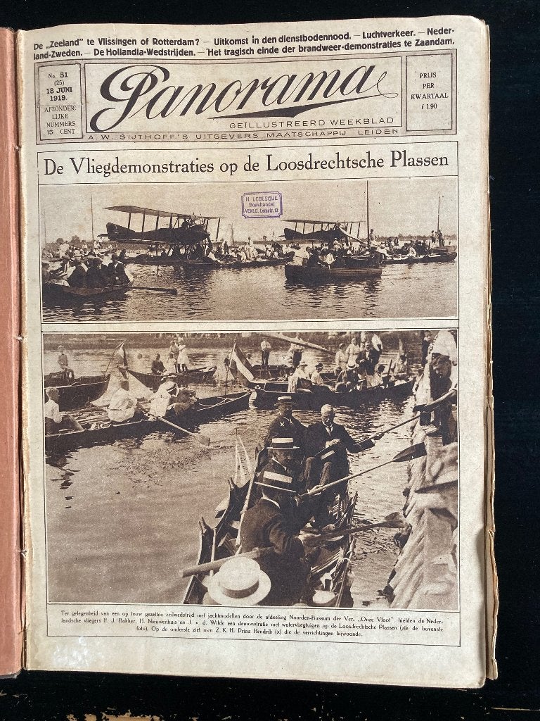 4 jaargangen ingebonden hele oude Panorama's, Verzamelen, Ophalen, 1920 tot 1940, Tijdschrift