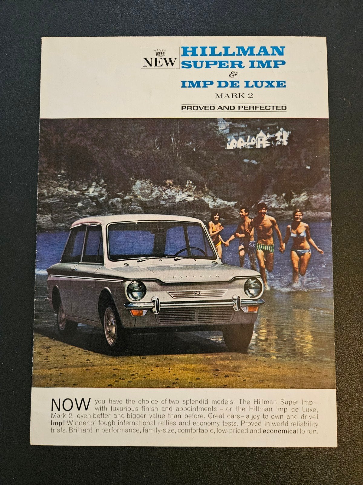 Brochure Hillman Super Imp & Imp de Luxe mark 2, Ophalen of Verzenden, Zo goed als nieuw, Overige merken