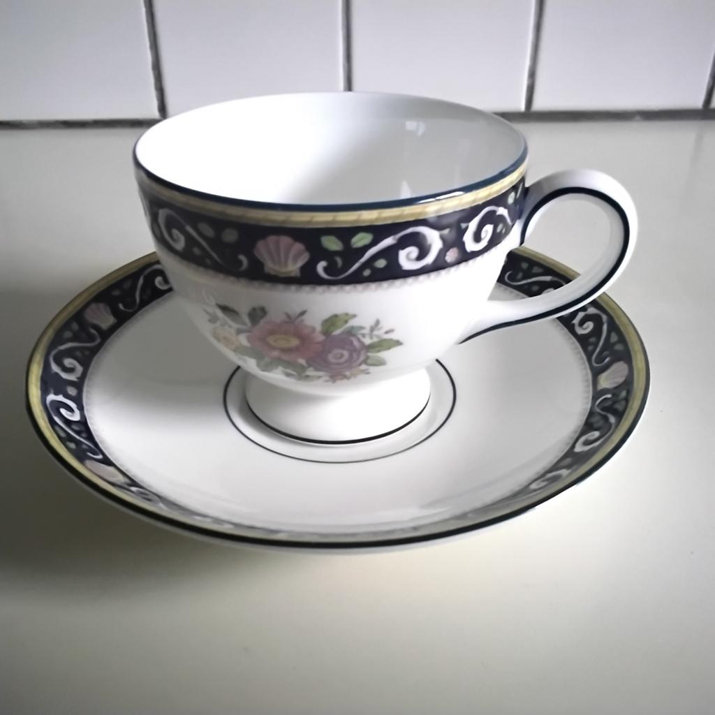 Wedgwood  kop en schotel runnymede, Ophalen of Verzenden, Zo goed als nieuw, Wedgwood, Kop(pen) en/of Schotel(s)