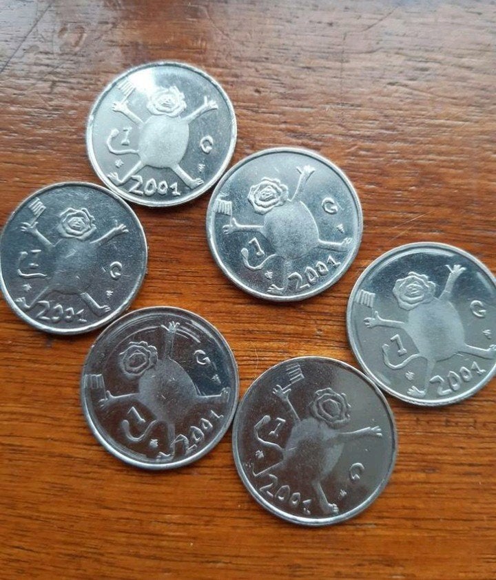 1 gulden 2001, Postzegels en Munten, Ophalen of Verzenden, 1 gulden, Losse munt