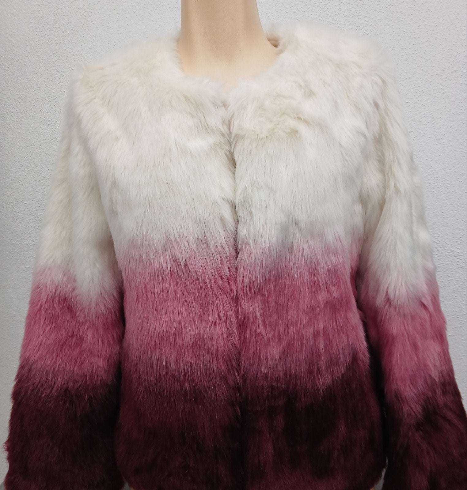 Yumi Ombre Faux Fur Jas - Maat M, Maat 38/40 (M), Meerkleurig, Ophalen of Verzenden, Zo goed als nieuw