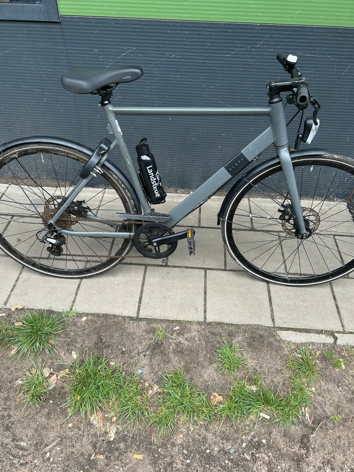 ELOPS Stadsfiets - Grijs, Zo goed als nieuw, Overige merken, 28 inch, 10 tot 15 versnellingen, Ophalen of Verzenden