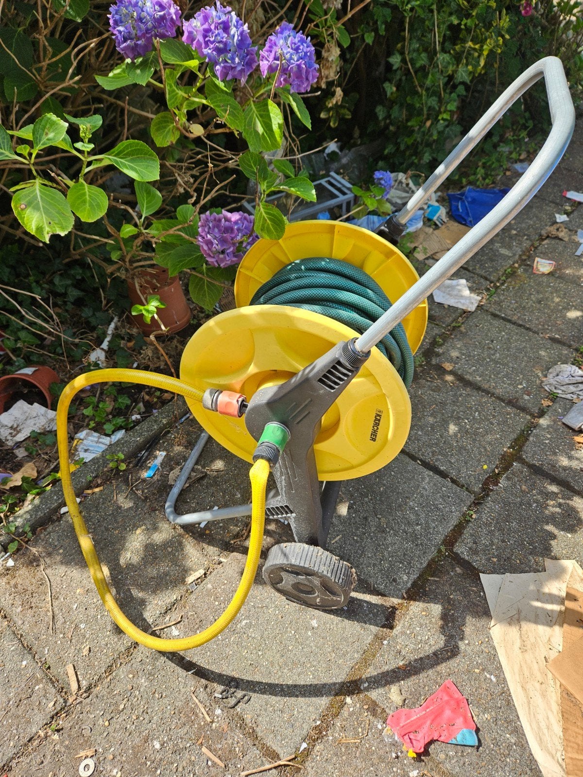 Karcher tuinslang haspel, Ophalen, Tuinslang
