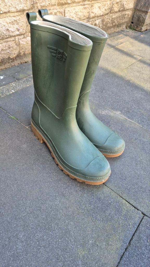 Groene regenlaarzen maat 44, zo goed als nieuw, Ophalen of Verzenden, Zo goed als nieuw, Overige kleuren, Regenlaarzen