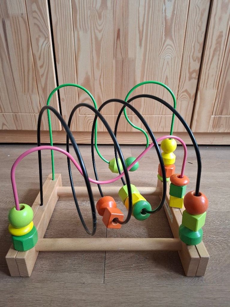 Houten kralenspiraal, Ophalen of Verzenden, Gebruikt, Overige typen