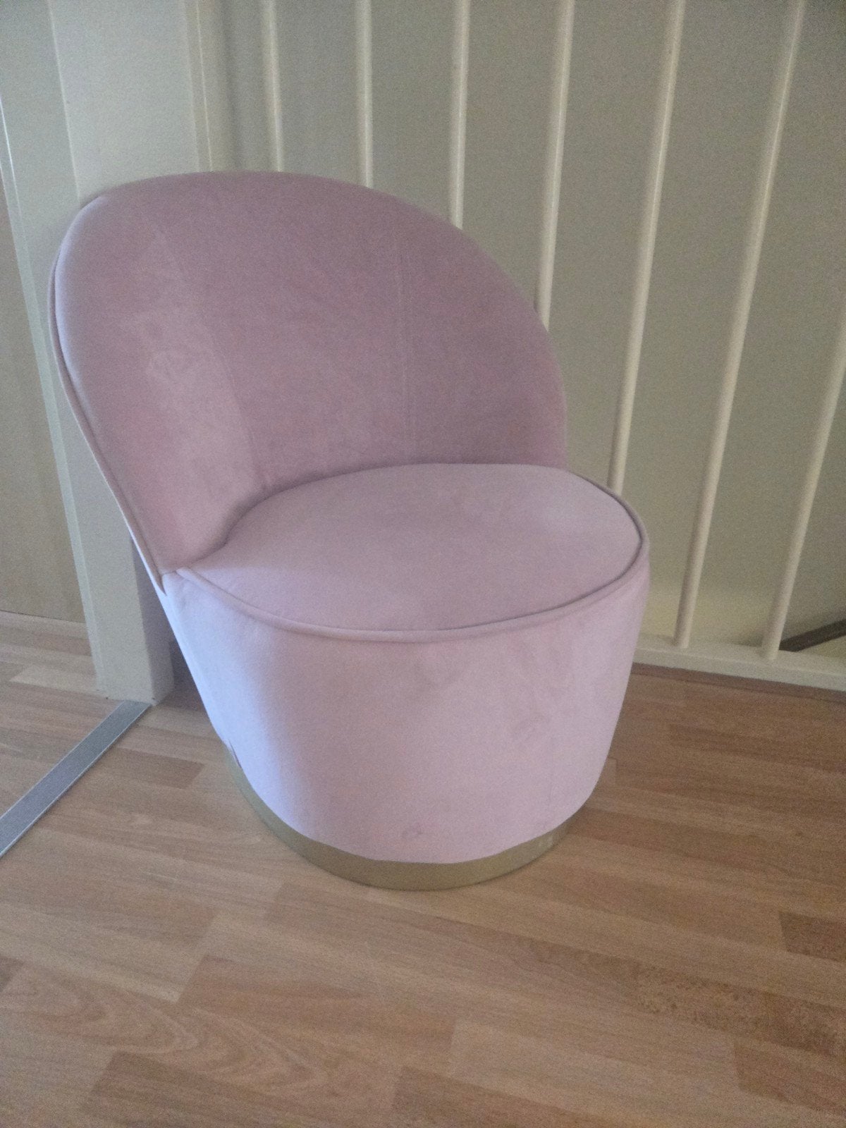 Roze fluwelen fauteuil - Zo goed als nieuw, Overige kleuren, Modern, Elegant, Ophalen of Verzenden, Zo goed als nieuw