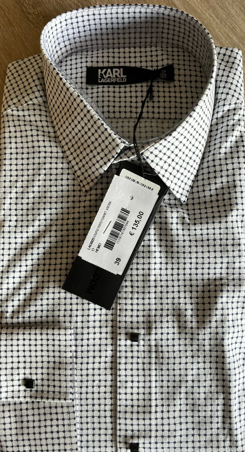 Karl Lagerfeld overhemd, maat 39, nieuw, wvp €135,00, Kleding | Heren, Overige kleuren, Nieuw, Karl Lagerfeld, Nvt