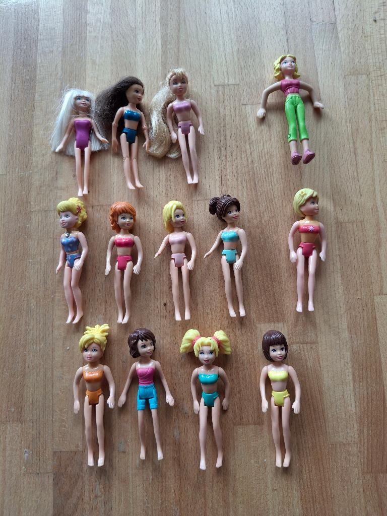 Grote Partij 12 Polly Pockets van Mattel met veel extra's, Ophalen, Gebruikt