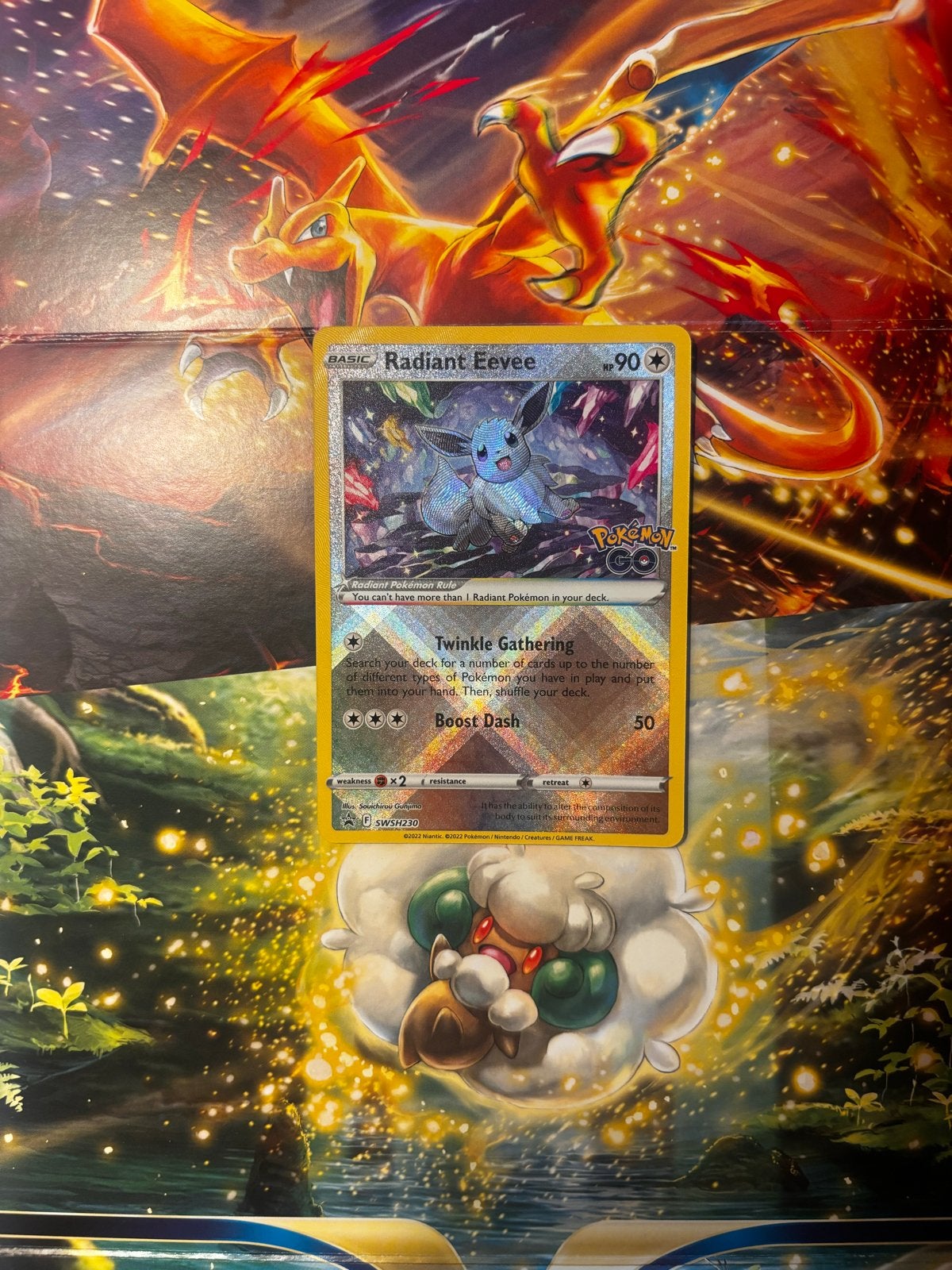 Radiant Eevee SWSH230, Ophalen of Verzenden, Nieuw, Losse kaart, Foil