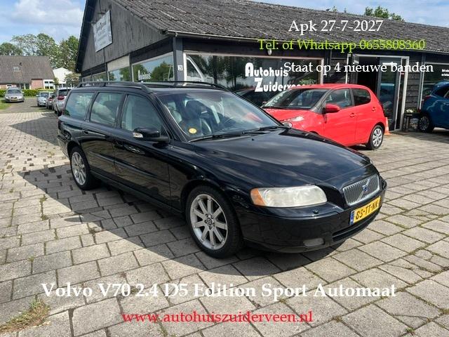 VOLVO V70 2.4 D5 136KW Automaat Edition Sport, Auto's, Zwart, Zwart, Diesel, Euro 4