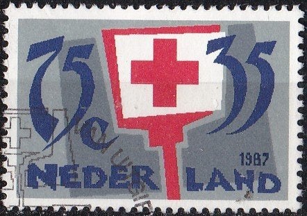 Rode Kruis – Bloedtransfusie - gebruikt – NVPH 1383, Ophalen of Verzenden, Na 1940, Gestempeld