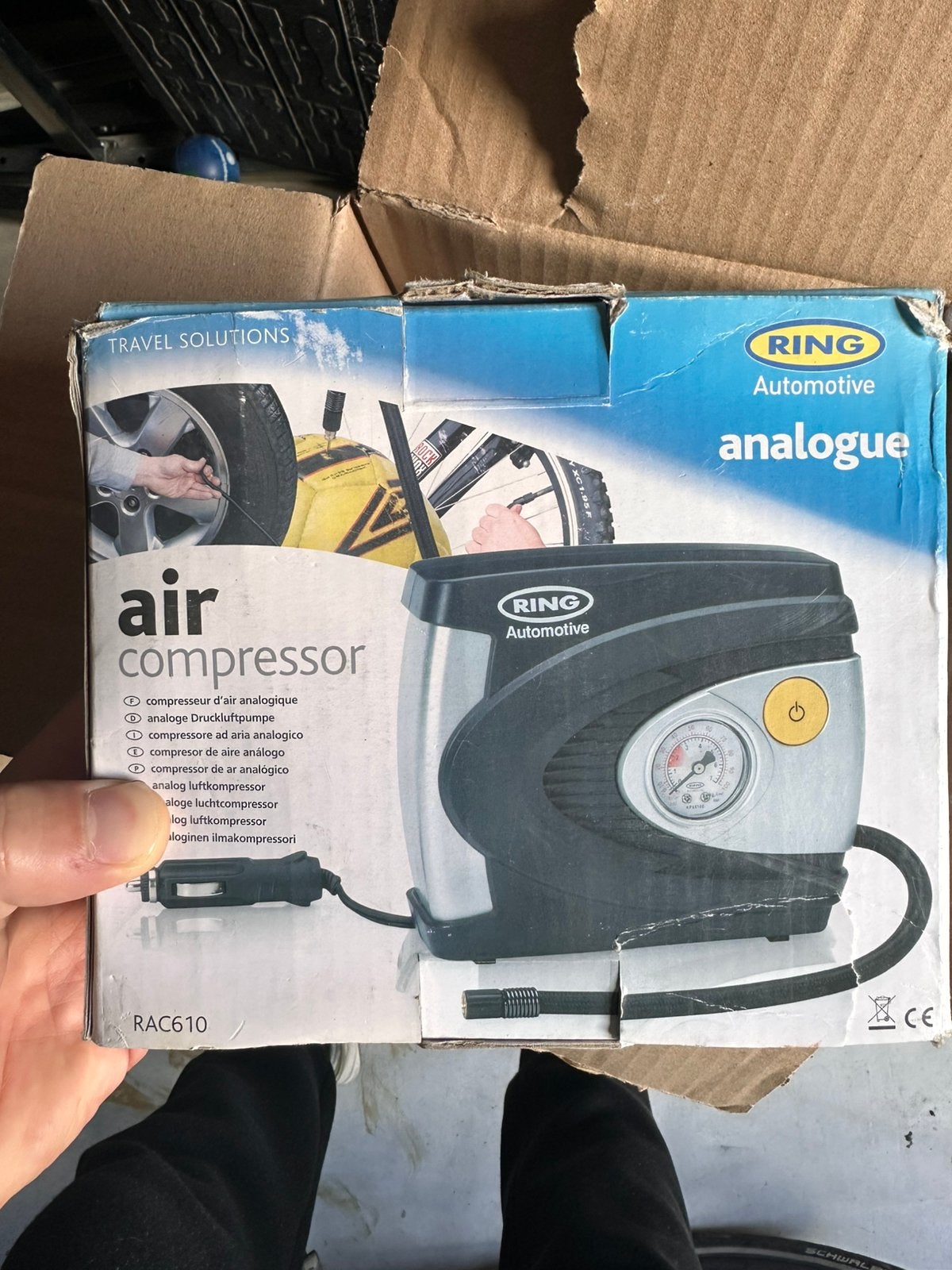 RING Automotive analoge luchtcompressor RAC610, Nieuw, Ophalen of Verzenden, Minder dan 200 liter/min, Mobiel