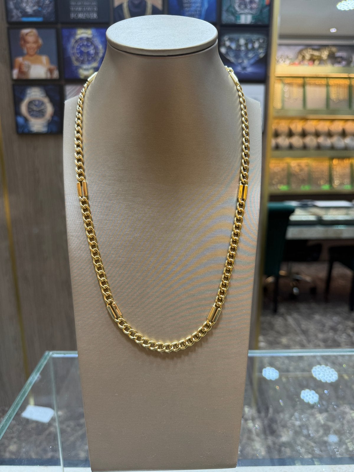 18KT Goud - 33 Gram - Ketting - CUBAN - Unisex - Massief
