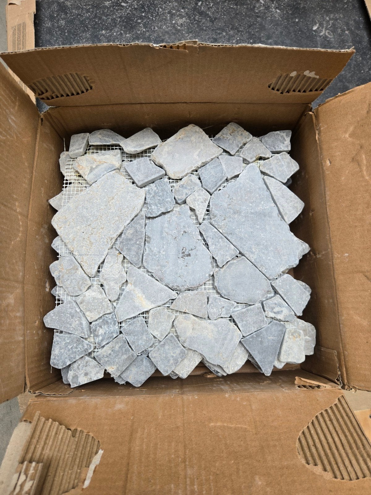 19 matjes mozaïek tegels, lichtgrijs, 30x30 cm, Nieuw, Ophalen of Verzenden, 20 tot 40 cm, Minder dan 5 m²