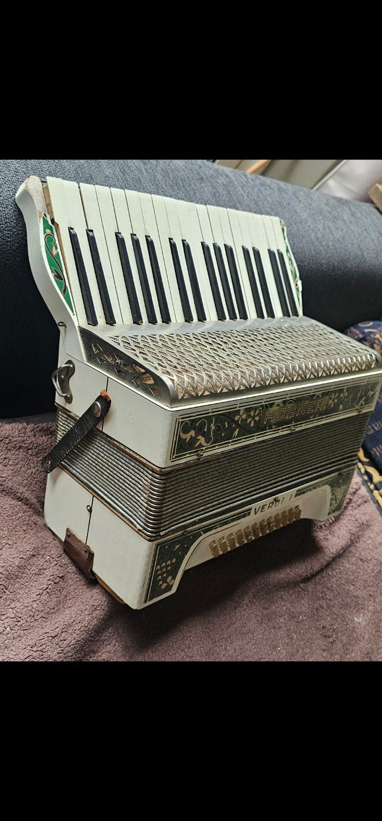 vintage Hohner Verdi accordeon., Ophalen of Verzenden