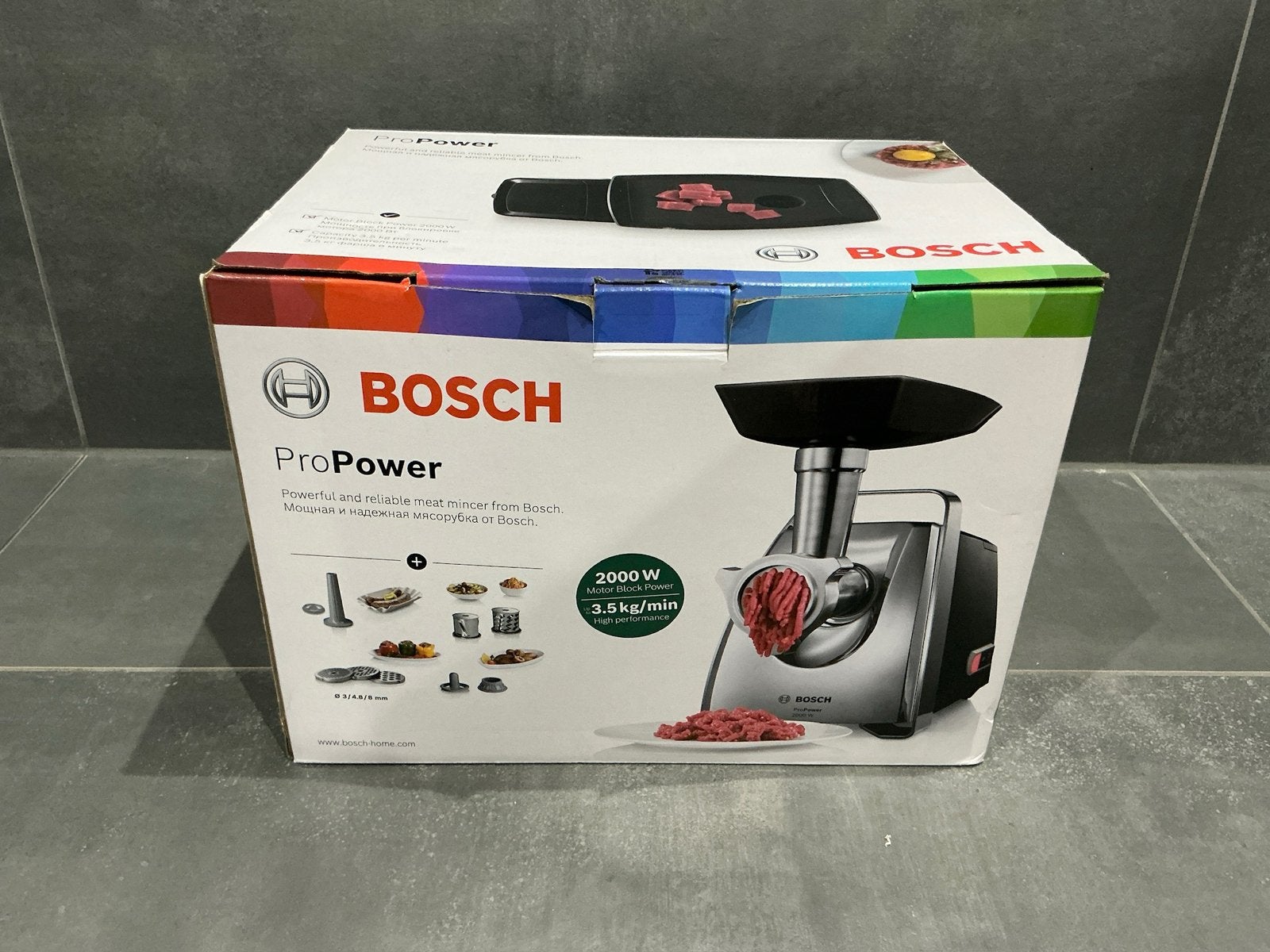 Bosch ProPower Vleesmolen MFW67440 -, Witgoed en Apparatuur, Keukenmixers, Zo goed als nieuw, Minder dan 1 liter, 1 snelheid, Ophalen of Verzenden