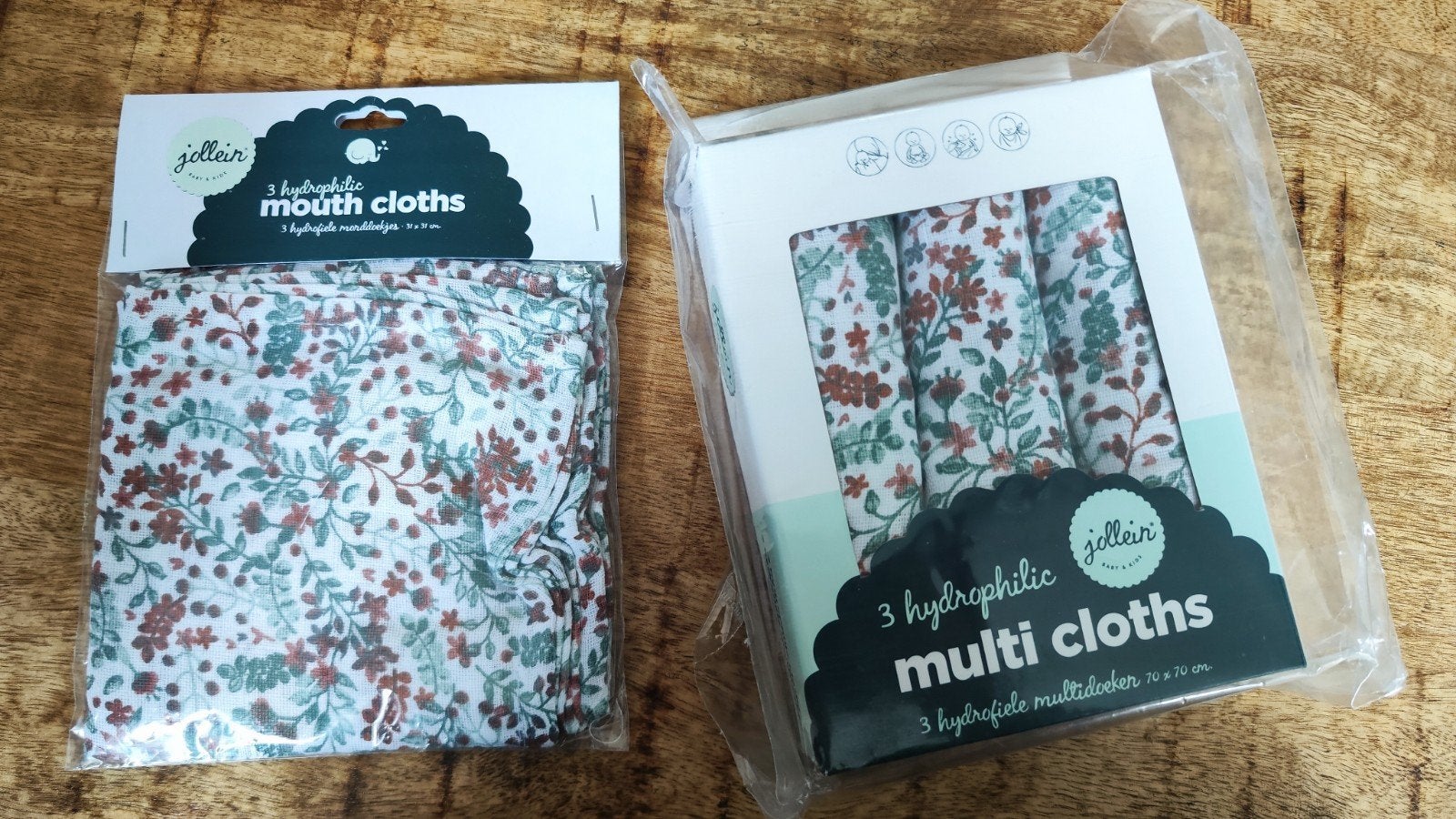 Jollein Hydrofiele Monddoekjes en Multidoeken Set, Kinderen en Baby's, Kinderspulletjes, Ophalen of Verzenden