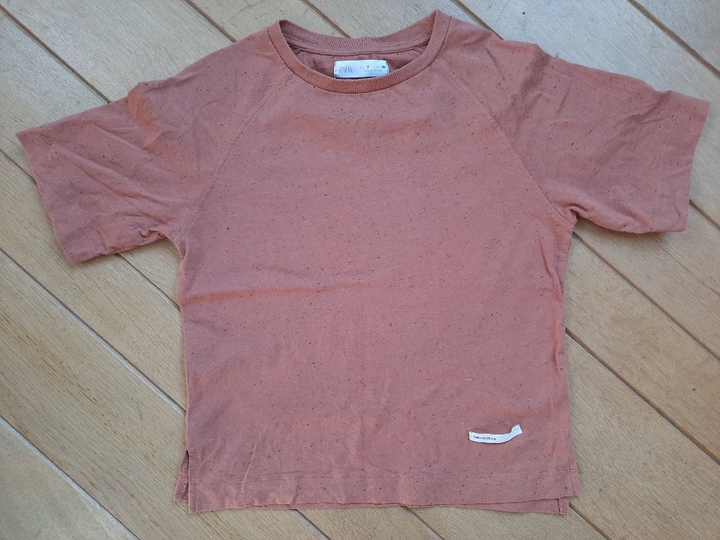 Zara t- shirt terra met pikkels maat 122, Ophalen of Verzenden, Zo goed als nieuw, Meisje, Shirt of Longsleeve