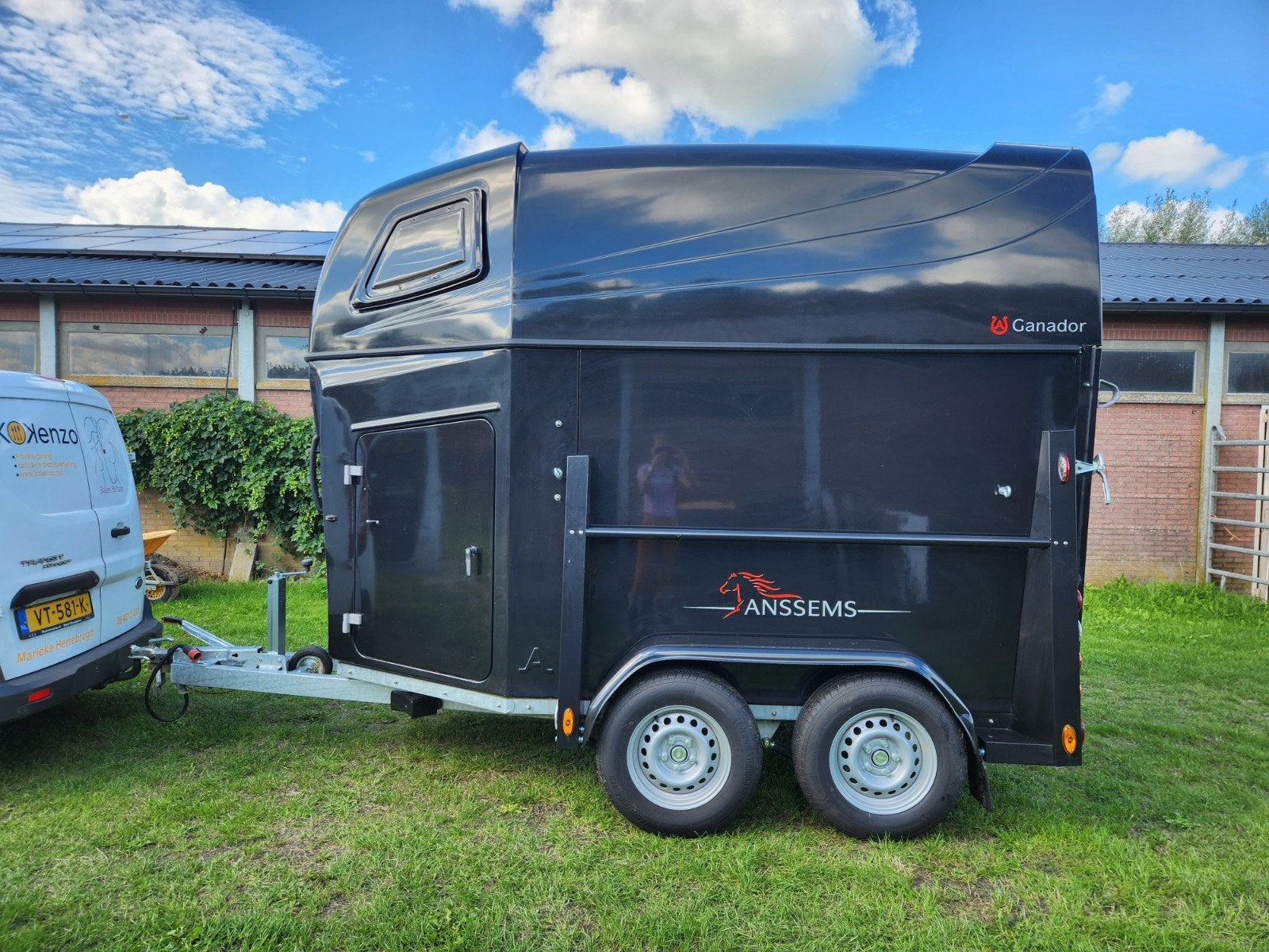 anssems ganador 2 paards trailer, Ophalen, Zo goed als nieuw, Polyester, 2-paards trailer