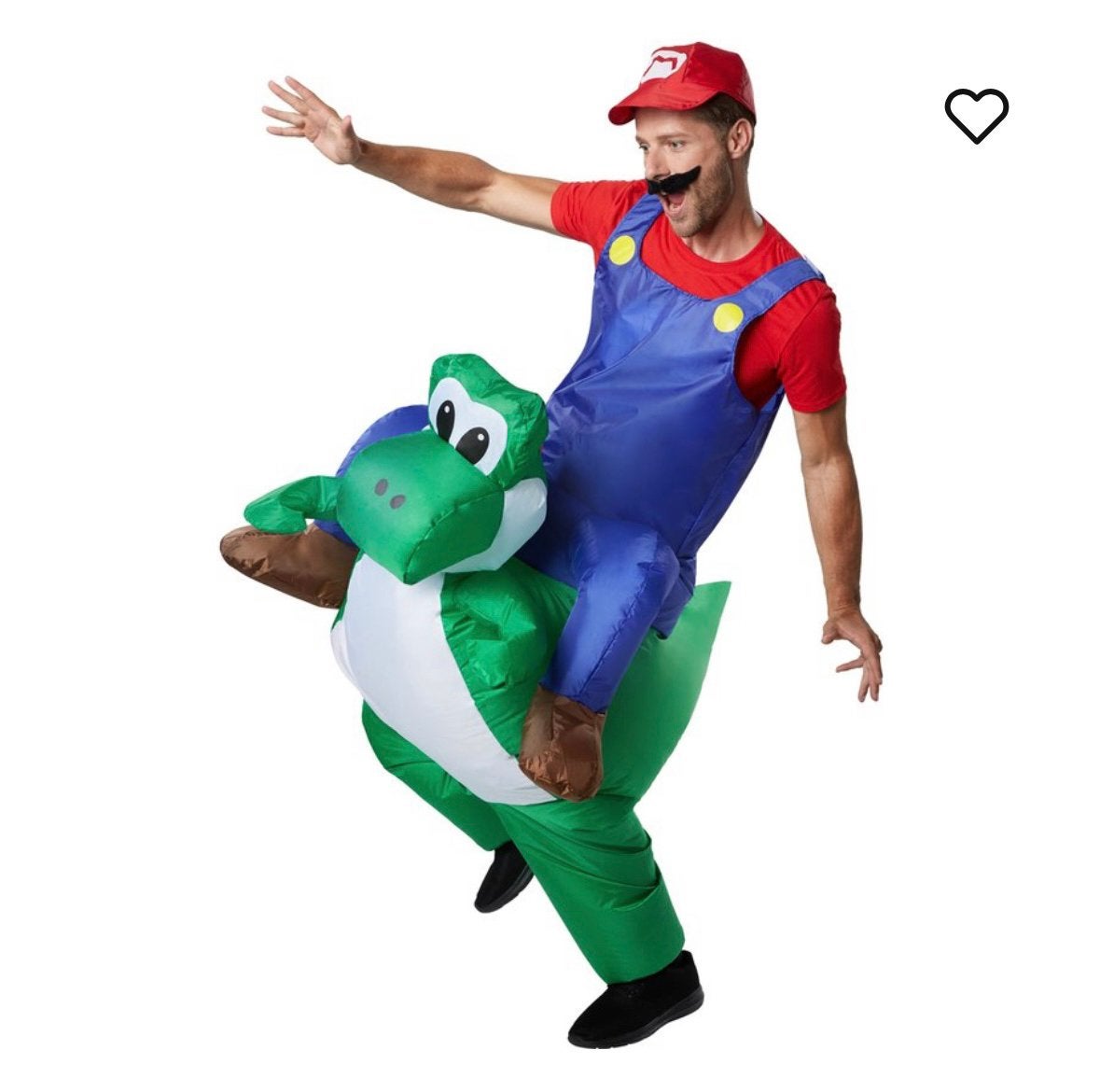 Opblaasbaar Mario op Yoshi kostuum – one size – als nieuw, Kleding | Heren, Carnavalskleding en Feestkleding, Ophalen of Verzenden