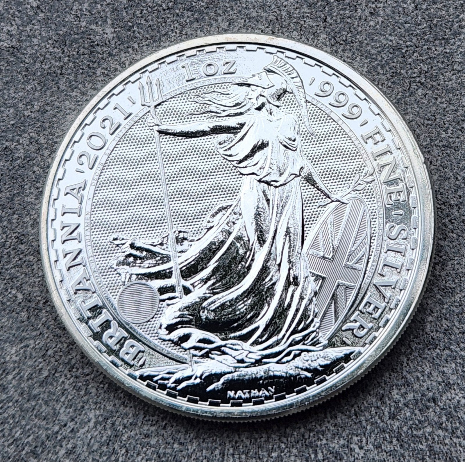 1 oz Brittannia 2021 zilver met capsule, Ophalen of Verzenden, Zilver