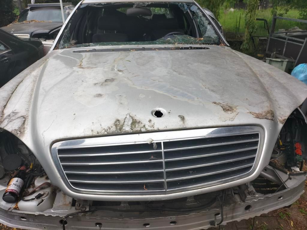 Mercedes w220  polyester motorkap, Ophalen, Gebruikt, Voor, Mercedes-Benz