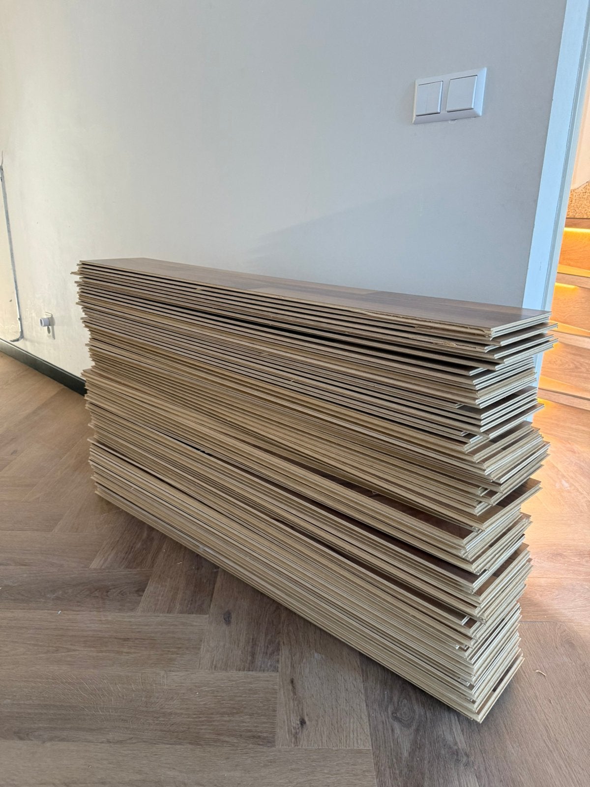 Kliklaminaatvloer donkerbruin A-merk Pergo - 24 m², Ophalen, Gebruikt, 50 tot 150 cm, 10 m² of meer