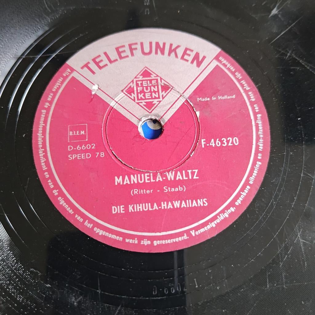 Telefunken 78 toeren plaat - Die Kihula-Hawaiians, Ophalen of Verzenden, Gebruikt, 10 inch