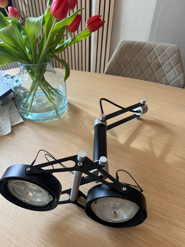 Nomad modular zwart LED industiele design lamp / spots, Huis en Inrichting, Lampen | Plafondlampen, Ophalen, Zo goed als nieuw