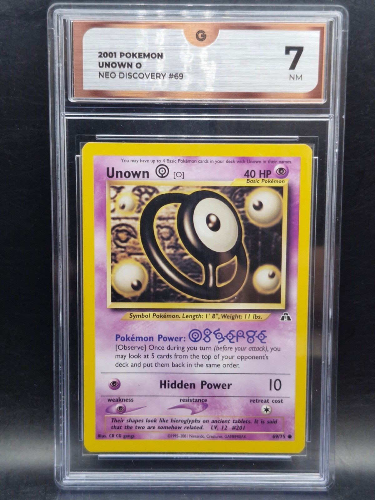 Unown o neo discovery #69 global grading 7nm, Verzenden, Zo goed als nieuw, Losse kaart