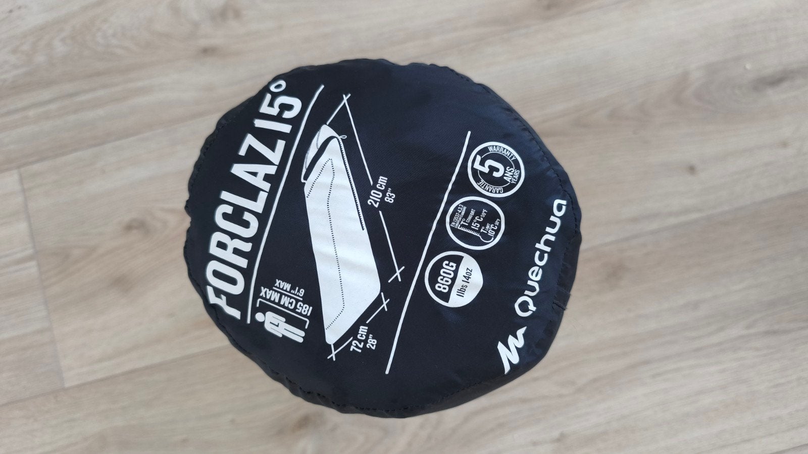 Slaapzak Forclaz 15 Quechua - Compact en Lichtgewicht, Caravans en Kamperen, Slaapzakken, Ophalen, Gebruikt