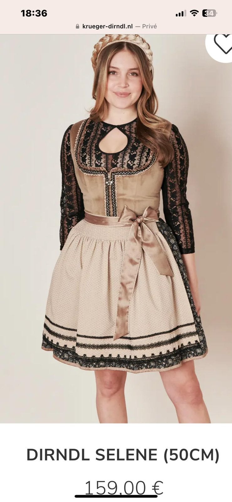 Dirndl, Ophalen of Verzenden, Zo goed als nieuw, Maat 34 (XS) of kleiner, Overige thema's