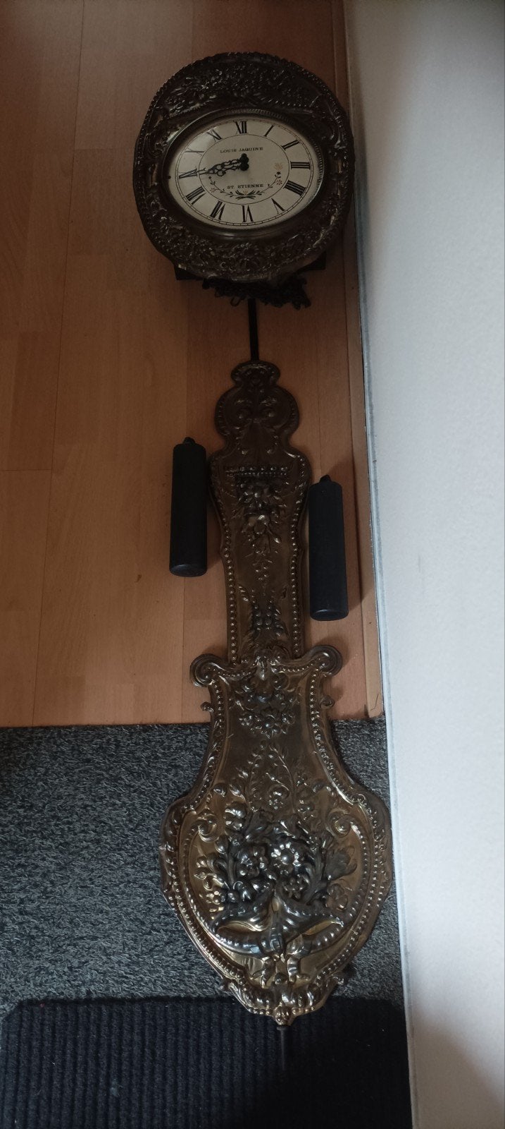Antieke Franse comtoise klok Louis Jaquine St. Etienne, Ophalen