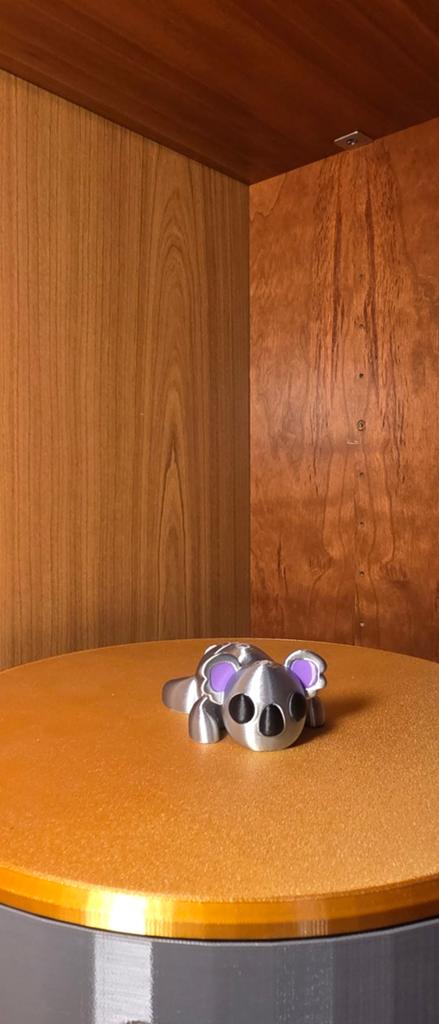 3D-geprinte gelede koala - zilver met paars, Ophalen of Verzenden, Zo goed als nieuw