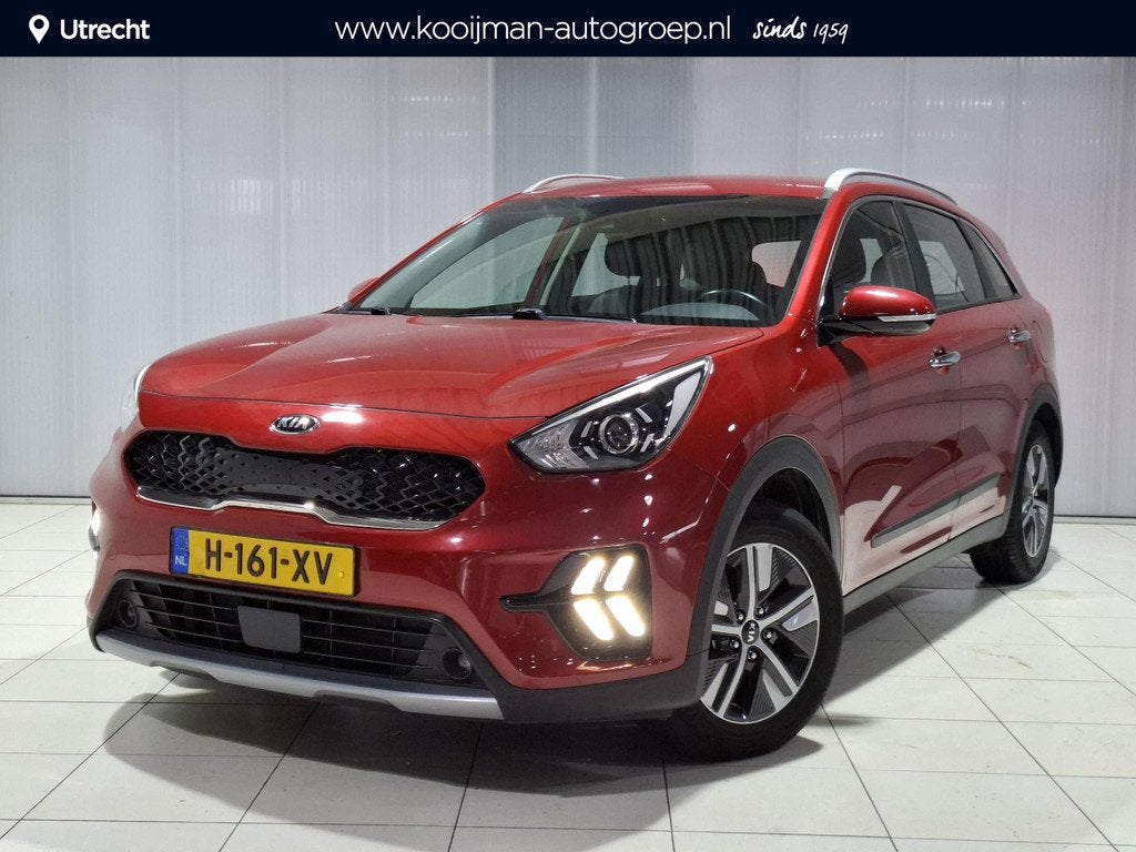 Kia Niro 1.6 GDi Hybrid DynamicLine Trekhaak, Apple Carplay/, Auto's, Gebruikt, Euro 6, Leder en Stof, Origineel Nederlands