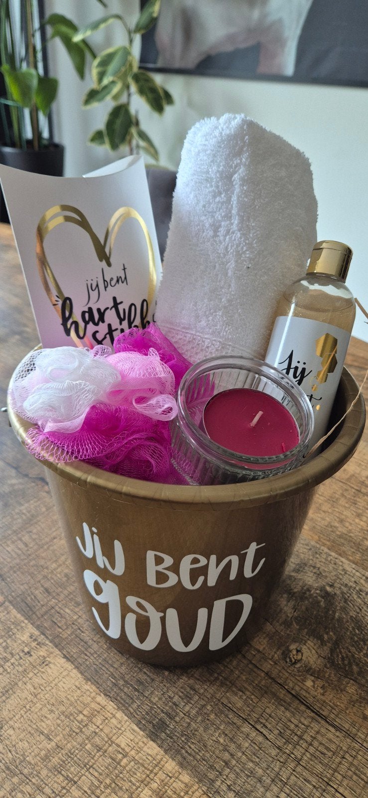 Cadeaupakket Emmer - Jij bent goud waard, Ophalen of Verzenden, Nieuw, Bad & Douche