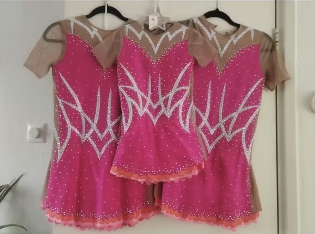 Acropakjes trio maat S/M, S en 128/134 - Roze, Ophalen, Overige typen, Zo goed als nieuw, Roze