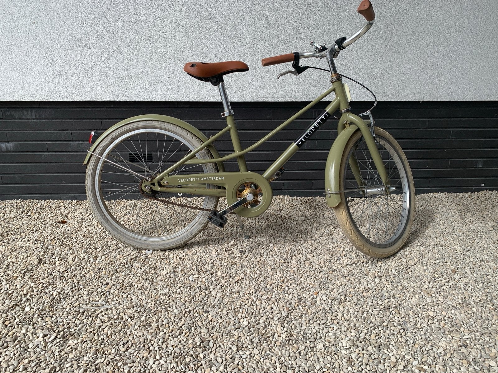 Veloretti kinderfiets - Olijfgroen, Ophalen, Gebruikt, Velgrem, 16 tot 20 inch